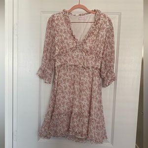 Pink Lily Ruffle Dress